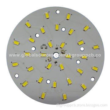 Single-sided Aluminum PCB Assembled with LED